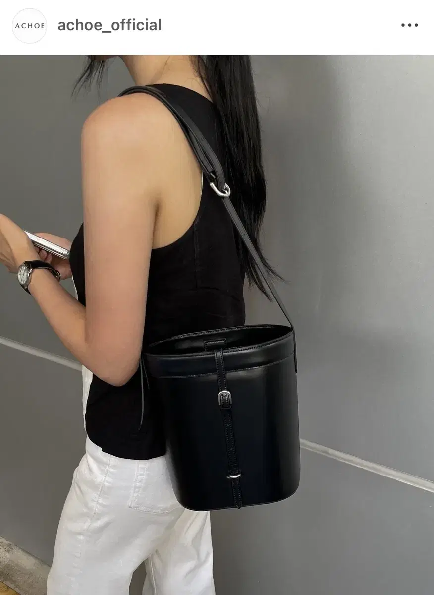 아초이 TRONCO BUCKET BAG BLACK 트롱코 버킷백 블랙